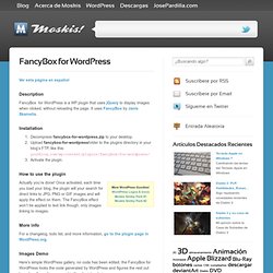 FancyBox for WordPress