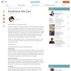 Fanfiction Site List
