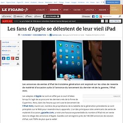 Consommation : Les fans d'Apple se délestent de leur vieil iPad