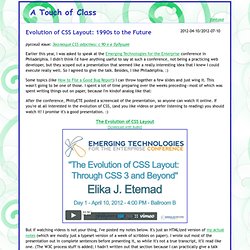 fantasai 54: Evolution of CSS Layout: 1990s to the Future