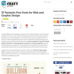 37 Fantastic Free Fonts for Web and Graphic Design