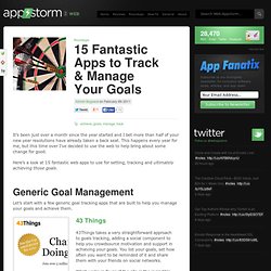 15 Fantastic Apps to Track & Manage Your Goals