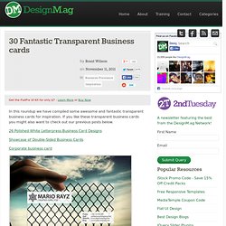 30 Fantastic Transparent Business cards