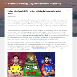 Play fantasy cricket and win cash daily