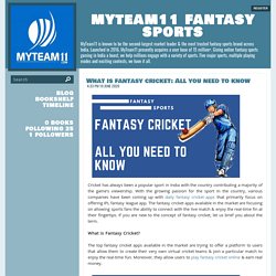 What is fantasy cricket: All you need to know - Myteam11 Fantasy Sports