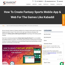 Develop Fantasy Sports Game Like Dream11