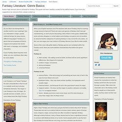 Erin's Guide to Fantasy Literature