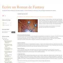 Le Guide des armes médiévales pour les auteurs de fantasy