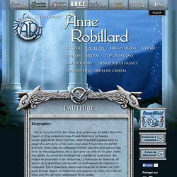 romans fantasy, auteure, site web officiel - Anne Robillard - Anne Robillard