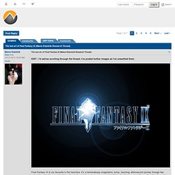 The lost art of Final Fantasy IX (Mama Robotnik Research Thread)