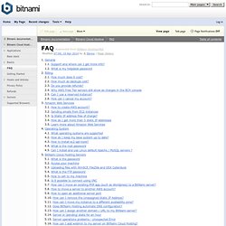 FAQ - BitNami documentation