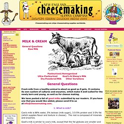 FAQ-Cheesemaking and Milk