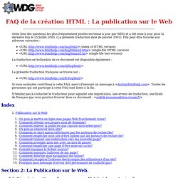 FAQ de la Création HTML du WDG