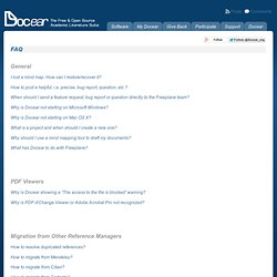 FAQ « Docear