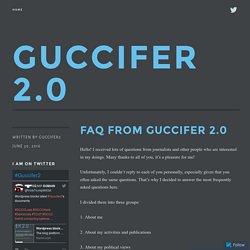 FAQ from Guccifer 2.0 – GUCCIFER 2.0