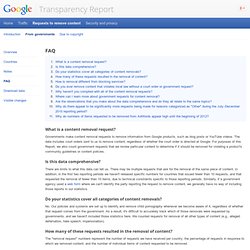 FAQ – Government requests directed to Google and YouTube