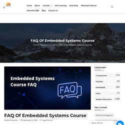 FAQ Of Embedded Systems Course