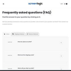 FAQ - Screenlogic