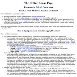 FAQ: How Can I Tell Whether a Book Can Go Online?