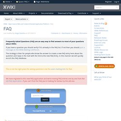 FAQ (FAQ.WebHome) - XWiki.org