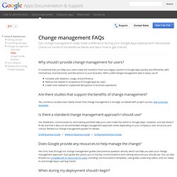 Change Management FAQs