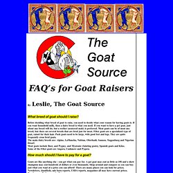 FAQS For Goat Owners