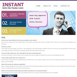 FAQs - Instant Same Day Payday Loans