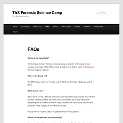 TAS Forensic Science Camp