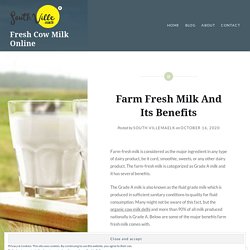 Farm Fresh Milk And Its Benefits – Fresh Cow Milk Online