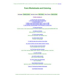 Farm worksheets