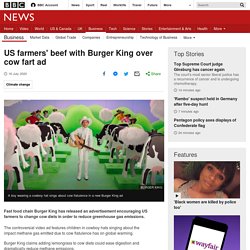 US farmers' beef with Burger King over cow fart ad