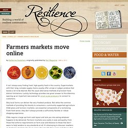 Farmers markets move online