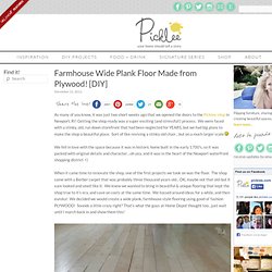 Farmhouse Wide Plank Floor Made from Plywood! [DIY]