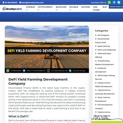 DeFi Yield Farming Development Company