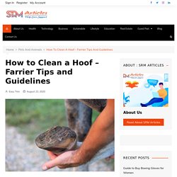 How to Clean a Hoof - Farrier Tips and Guidelines - SRM Articles