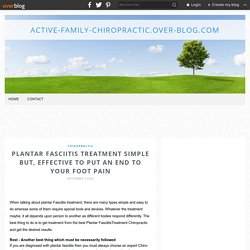 Chronic Plantar Fasciitis Treatment