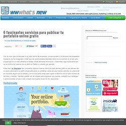 6 fascinantes servicios para publicar tu portafolio online gratis - Waterfox