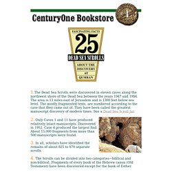 25 Fascinating Facts About the Dead Sea Scrolls @ Century One Bookstore