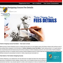 Fashion Designing Course Fees Details - How Much To Invest