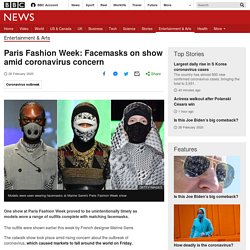 Paris Fashion Week: Facemasks on show amid coronavirus concern