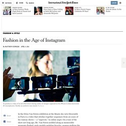 Fashion in the Age of Instagram - NYTimes.com