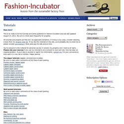 Fashion Incubator » Tutorials