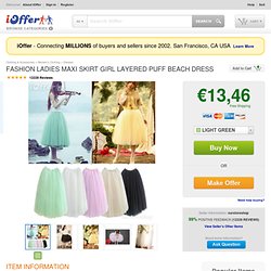 Fashion Ladies Maxi Skirt Girl Layered Puff beach Dress for sale