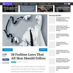20 Fashion Laws That All Men Should Follow