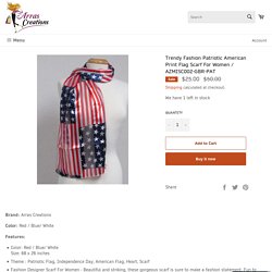 Trendy Fashion Patriotic American Print Flag Scarf For Women / AZMISC0