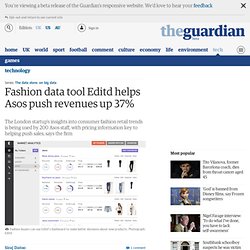 Fashion data tool Editd helps Asos push revenues up 37%