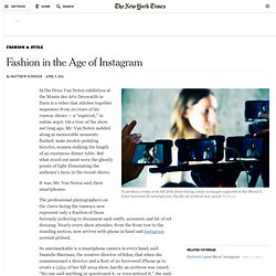 Fashion in the Age of Instagram