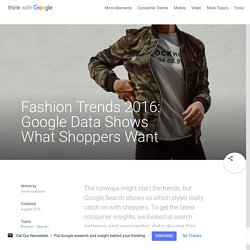 Fashion Trends 2016: Google Data Shows What Shoppers Want