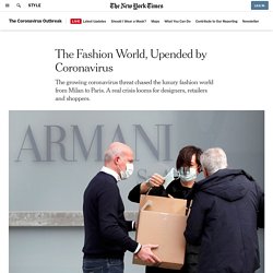 The Fashion World, Upended by Coronavirus