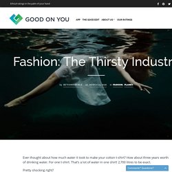 Fashion and Water: The Thirsty Industry